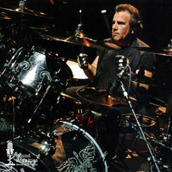 Tico Torres of Bon Jovi behind the drums